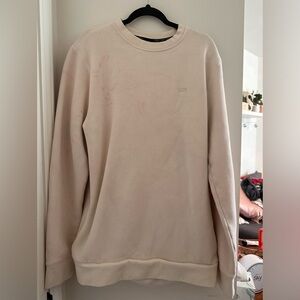 Cream Vans crewneck with pockets